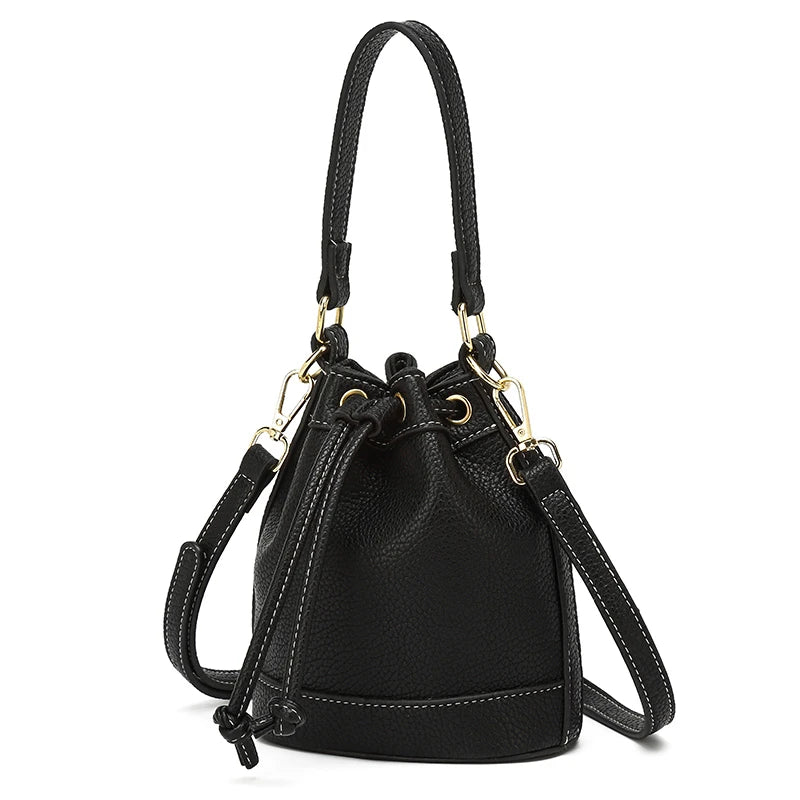 Summer New Advanced Sense Niche Design Bucket Bag 2025 Hot Sale Casual Large Capacity Versatile Drawstring Women's Handbags