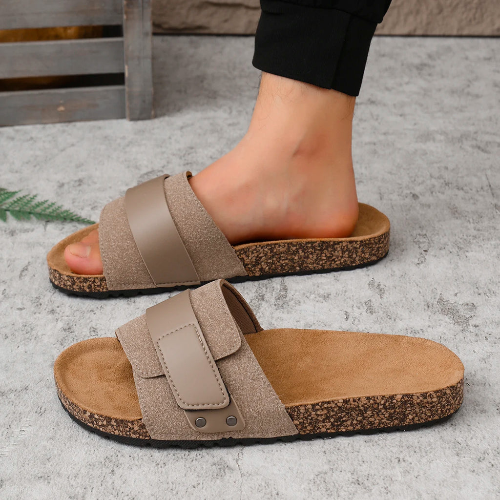 Men's One-Strap Sandals: Waterproof, Anti-Slip, Thick-Soled, Wear-Resistant, Soft-Soled, Comfortable, Everyday Slip-On Sandals.
