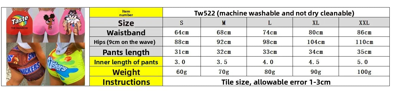 Sexy Ladies Tight Short Pants Yoga Pants Pattern Printing Women's Long Pants Nine Points Seven Points Five Points Pants
