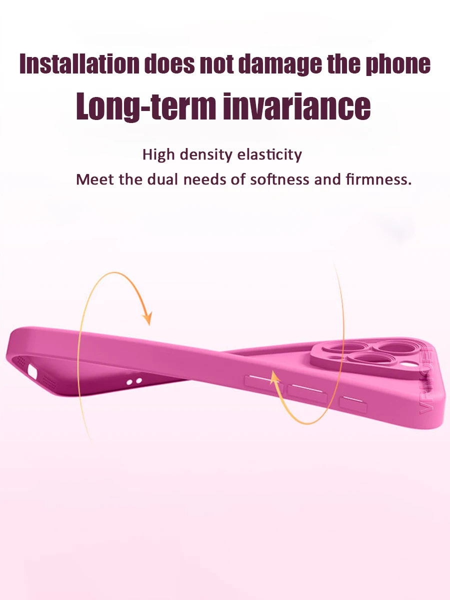 thickened shockproof case For iPhone 17 16 15 14 13 12 11 Pro Max pure colour Cover For iPhone 17 Air 14 15 16 Plus accessories