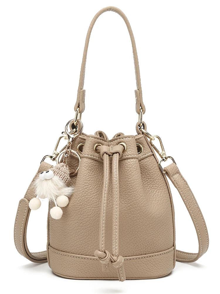 Summer New Advanced Sense Niche Design Bucket Bag 2025 Hot Sale Casual Large Capacity Versatile Drawstring Women's Handbags