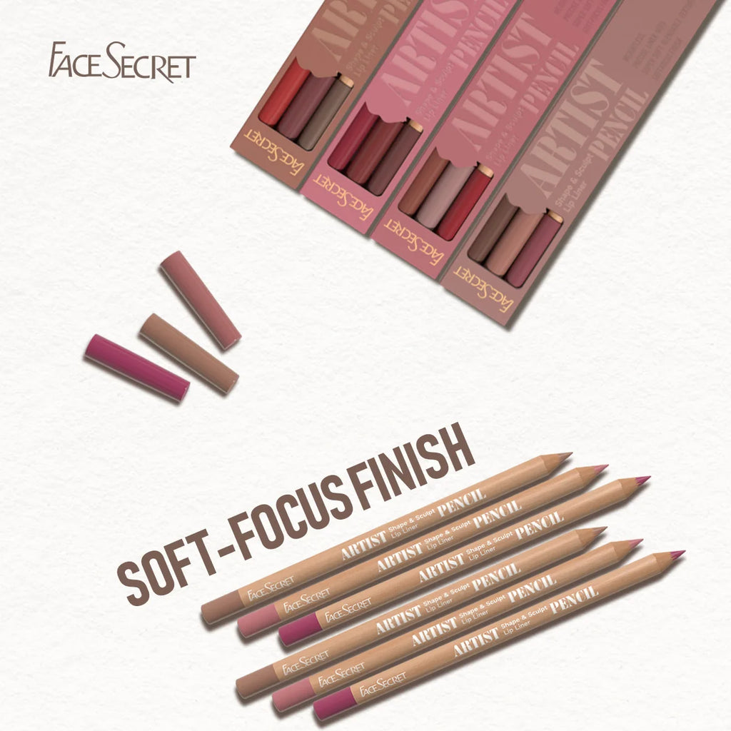 Face Secret 3Pcs Long-Lasting Velvet Lip Liner Matte Lipstick Waterproof Perfect Gift for Christmas Day, Lip Liner Set