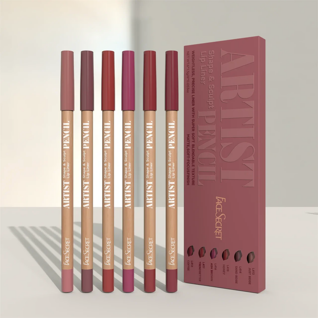 Face Secret 18 ColorLip Liner Pencil Weightless Precise With Super Soft Blendable Texture Matte Soft