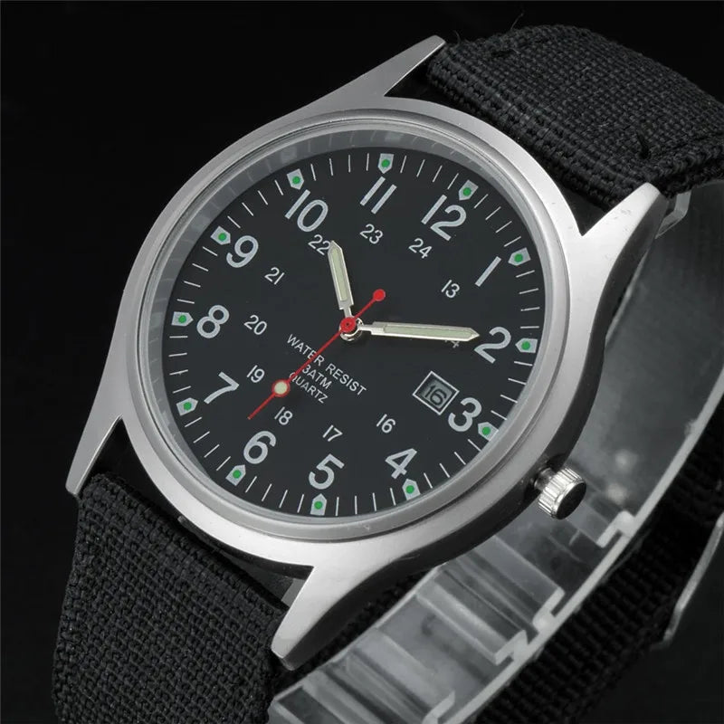 Boys Brand Cheap Watches Men Fashion Casual Nylon Band Sports Army Gifts Date Quartz Wrist Watch Fluorescent Relogio Masculino