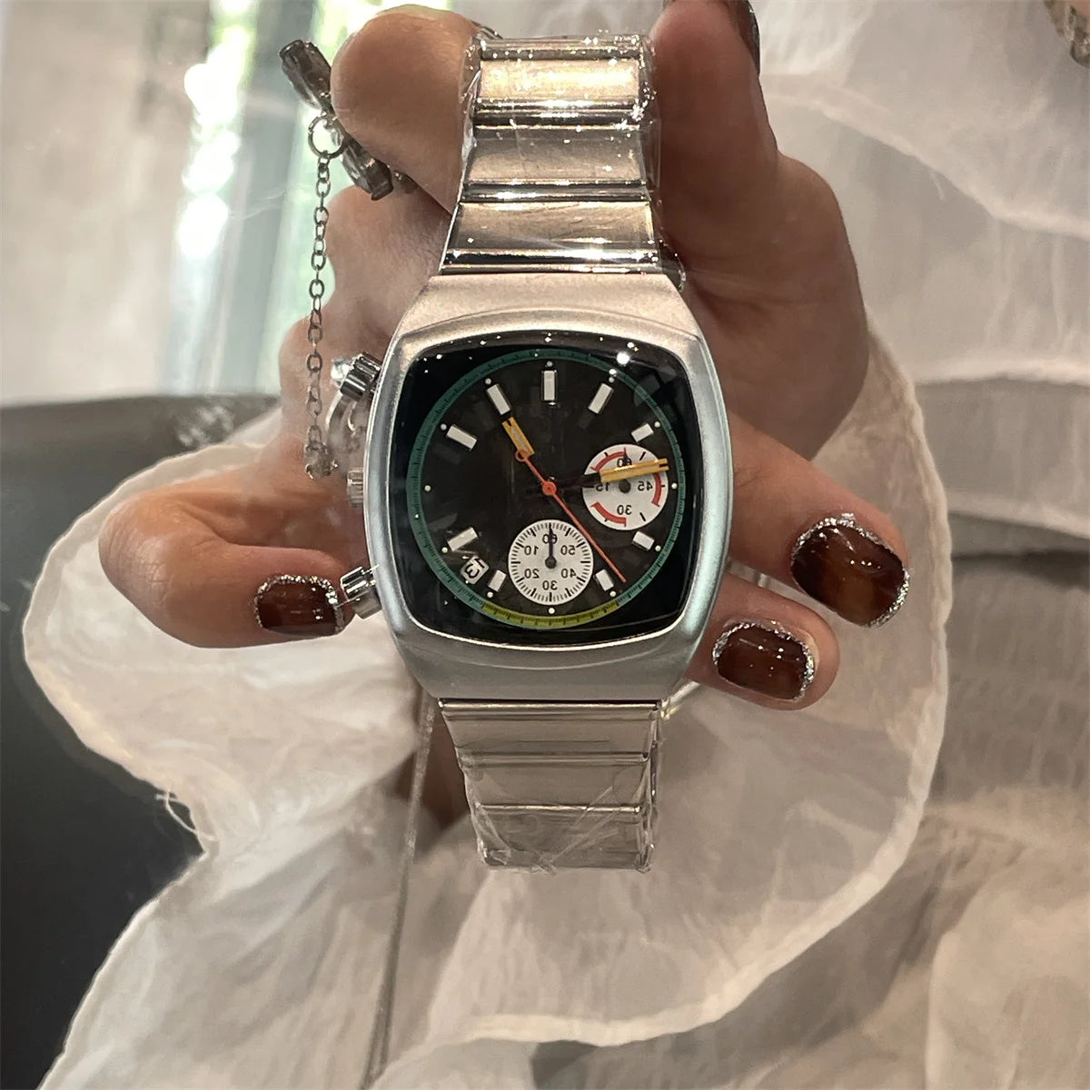 NASIR Square female field large dial high-end watch ladies brand authentic 2025 new light luxury niche art women's watch