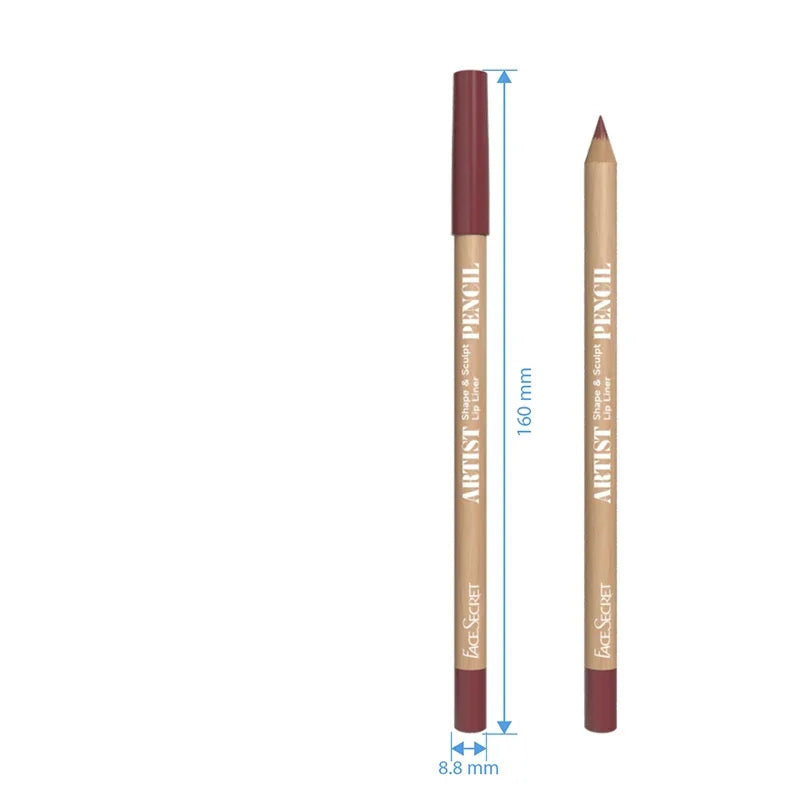 Face Secret 18 ColorLip Liner Pencil Weightless Precise With Super Soft Blendable Texture Matte Soft