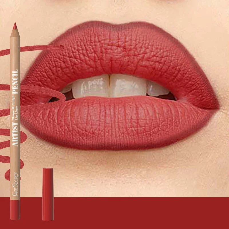 Face Secret 18 ColorLip Liner Pencil Weightless Precise With Super Soft Blendable Texture Matte Soft