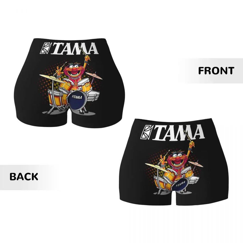 Custom ANIMAL DRUMMER TAMA DRUMS Women Gym Workout Running Shorts Athletic Volleyball Biker Yoga Shorts