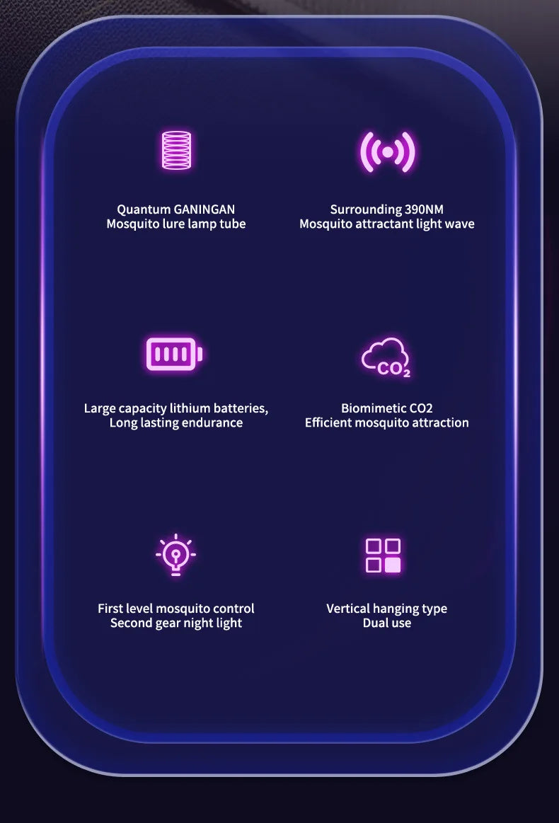 Electric Shock LED Mosquito Killer Lamp Indoor USB Rechargeable Portable Electric Fly Trap Mute Anti Mosquito Lamp