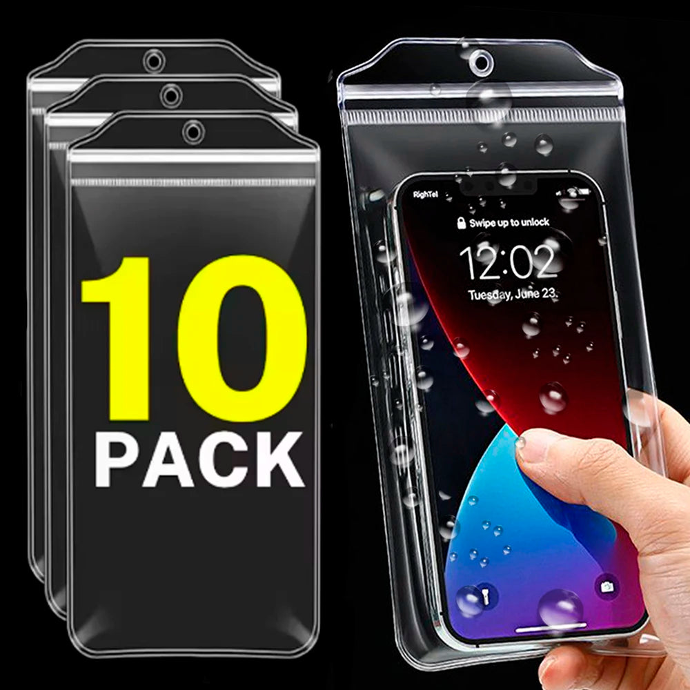 Transparent Phone Bag Waterproof Phones Pouch Bag Universal Underwater Summer Swimming Waterproof Case for IPhone Samsung Xiaomi