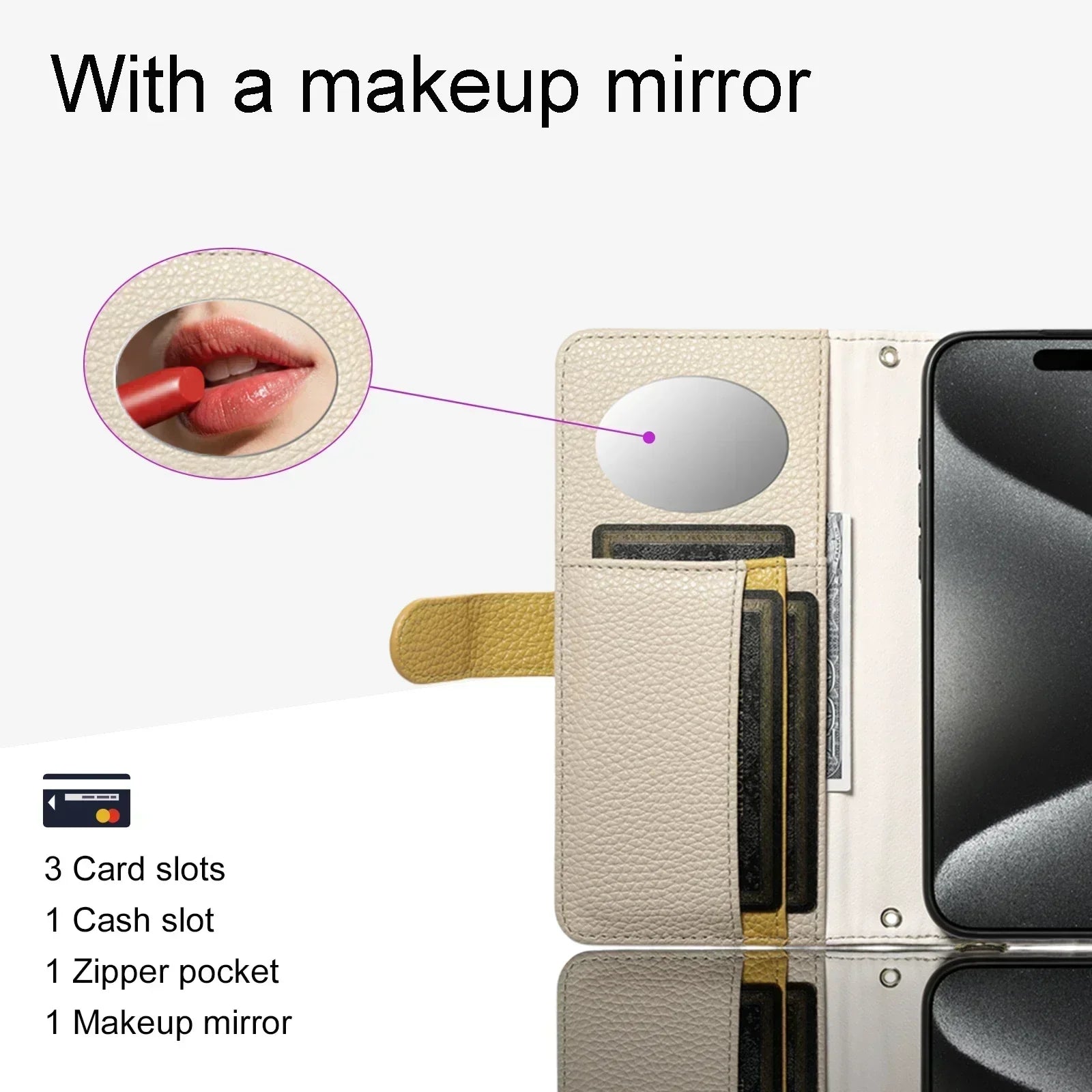 Leather Wallet Case Crossbody Phone Pouch with Multiple Card Slots for IPhone 17 16e 15 Plus 14 13 12 11 Xs Max Pro Case