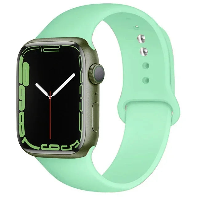 Silicone Band For Apple Watch strap 46mm 44mm 45mm 40mm 41mm 42-38mm 49mm sport bracelet iwatch series 11 10 9 8 7 6 5 SE Ultra3