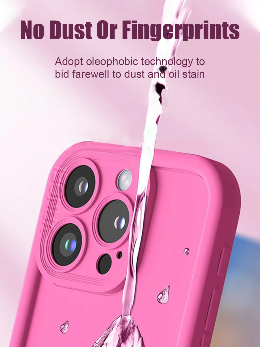 thickened shockproof case For iPhone 17 16 15 14 13 12 11 Pro Max pure colour Cover For iPhone 17 Air 14 15 16 Plus accessories