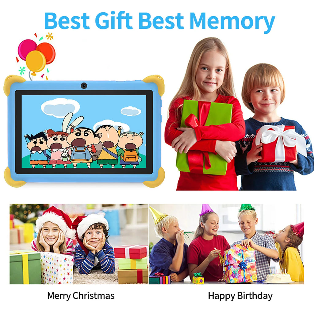 2025 New 7 Inch Cartoon Pattern Kids' tablets Quad Core 4GB RAM 64GB ROM 5G WiFi Learning Education Games Tablet Children's Gift