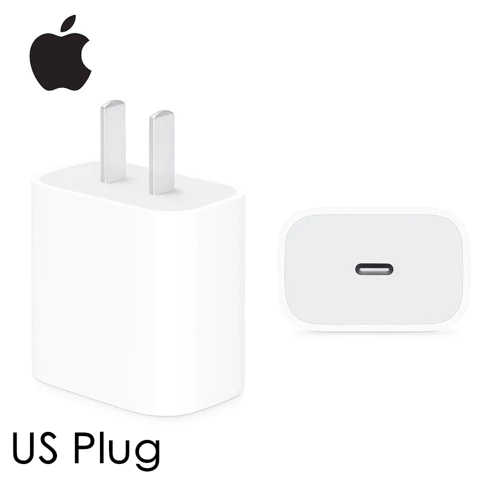 Original 20W USB-C Power Adapter For iphone 17 16 15 14 mini Pro Max Type C fast charger for Apple Cable for iPhone X 12 13 Plus