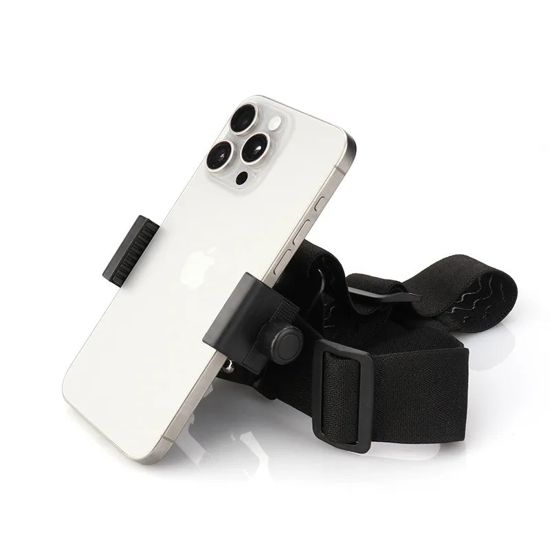 Comfortable Phone Head Strap Mount Adjustable Headband for Action Video Travel Vlog and Outdoor Adventure Recording