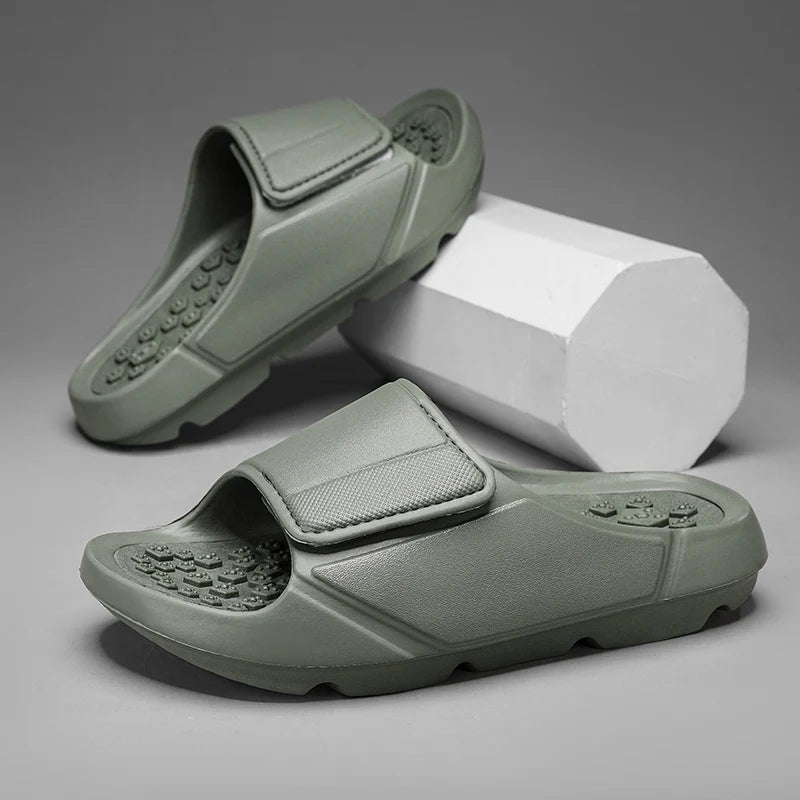 New Summer Men Massage Slippers Sides Indoor Outdoor Sandals Beach Casual Shoes Soft Sole Slides Men Flip-flops Men's Footwear