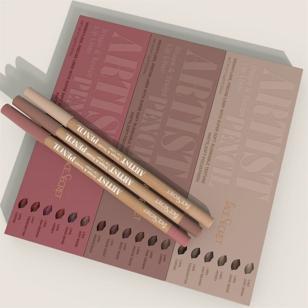 Face Secret 18 ColorLip Liner Pencil Weightless Precise With Super Soft Blendable Texture Matte Soft