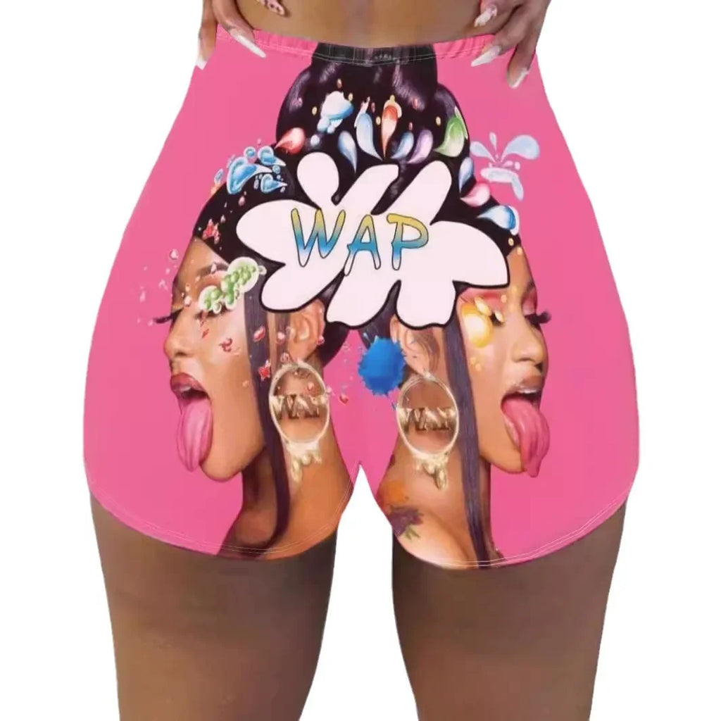 Sexy Ladies Tight Short Pants Yoga Pants Pattern Printing Women's Long Pants Nine Points Seven Points Five Points Pants