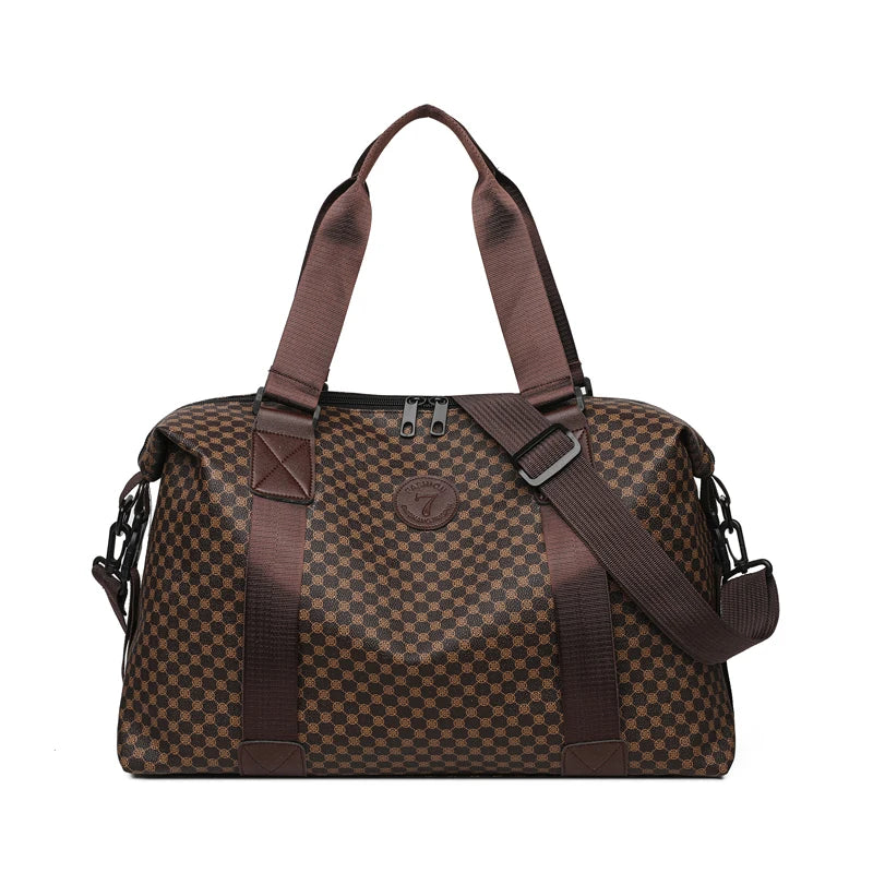 Neutral color rectangular travel handbag for men and women, suitable for short-term business trips, with multi-color design.