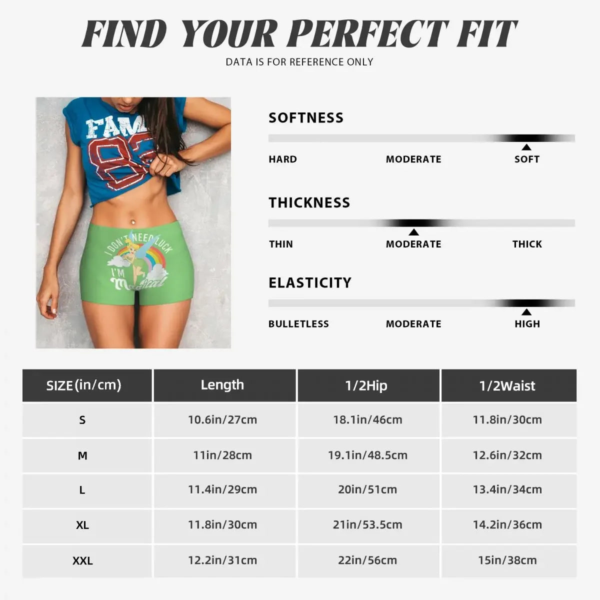 Custom Tinkerbell Green Gym Biker Running Shorts Women's Workout Yoga Shorts