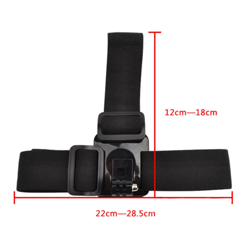 Adjustable Camera Headband Strap Kit For GoPro Hero 13 12 11 10 9 8 Insta360 X5 X4 DJI Action 6 5 AKASO SJCAM Phone Holder Vlog