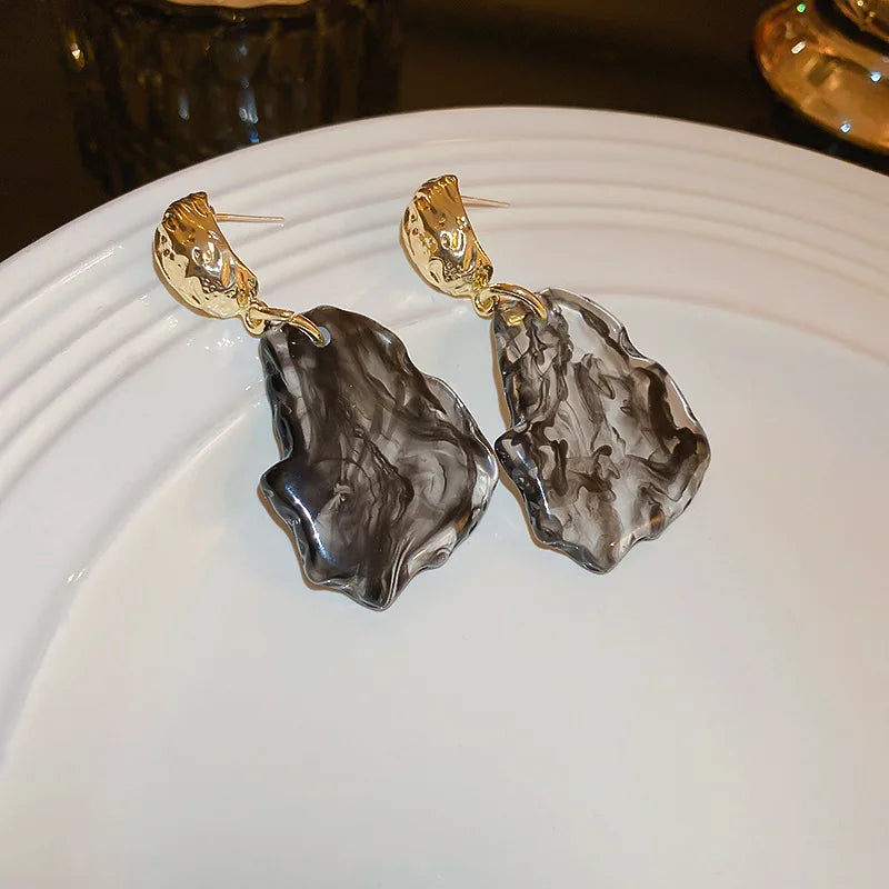 SHMIK Vintage Baroque Women Elegant Rhinestone Heart Earrings Jewelry Exquisite Lady Classic Middle Palace Drop Earring Gift