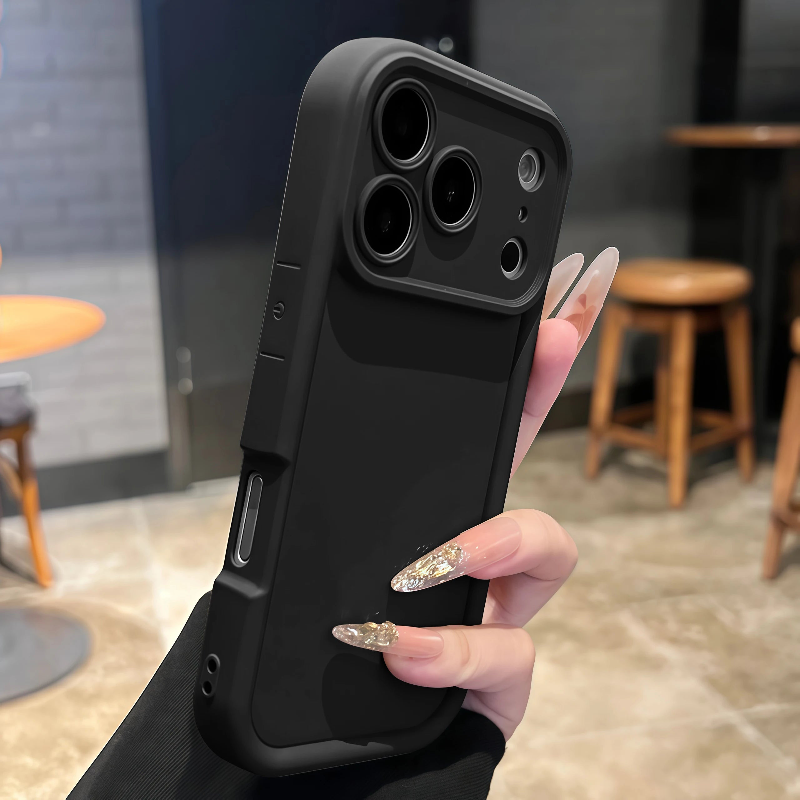 thickened shockproof case For iPhone 17 16 15 14 13 12 11 Pro Max pure colour Cover For iPhone 17 Air 14 15 16 Plus accessories