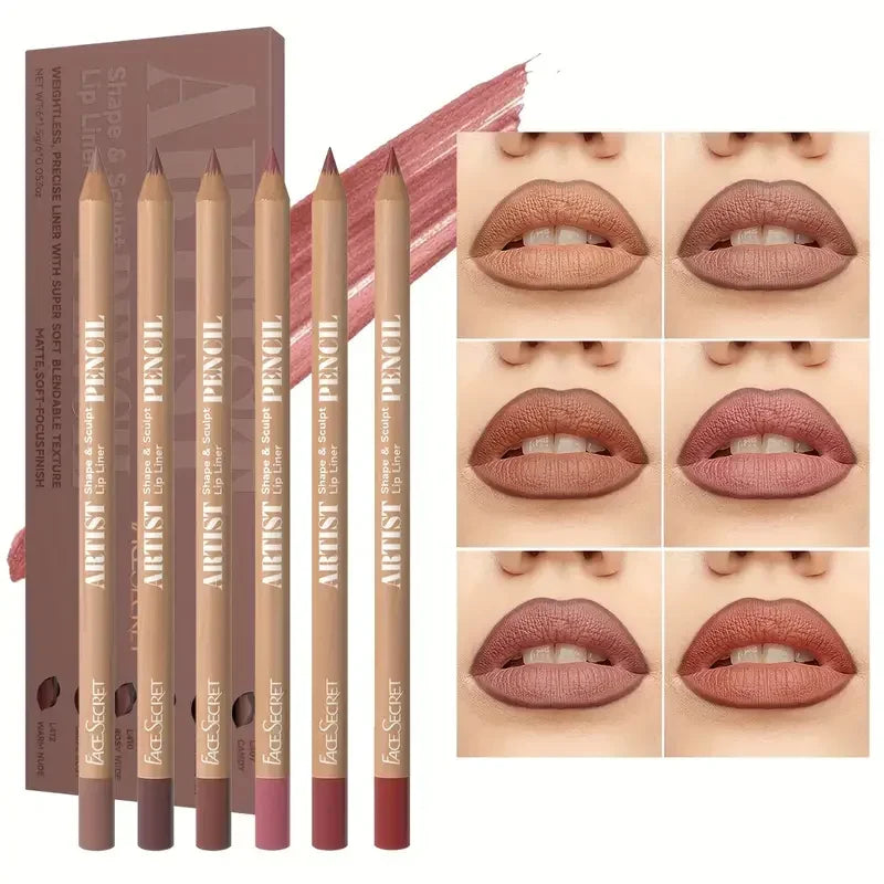 Face Secret 18 ColorLip Liner Pencil Weightless Precise With Super Soft Blendable Texture Matte Soft