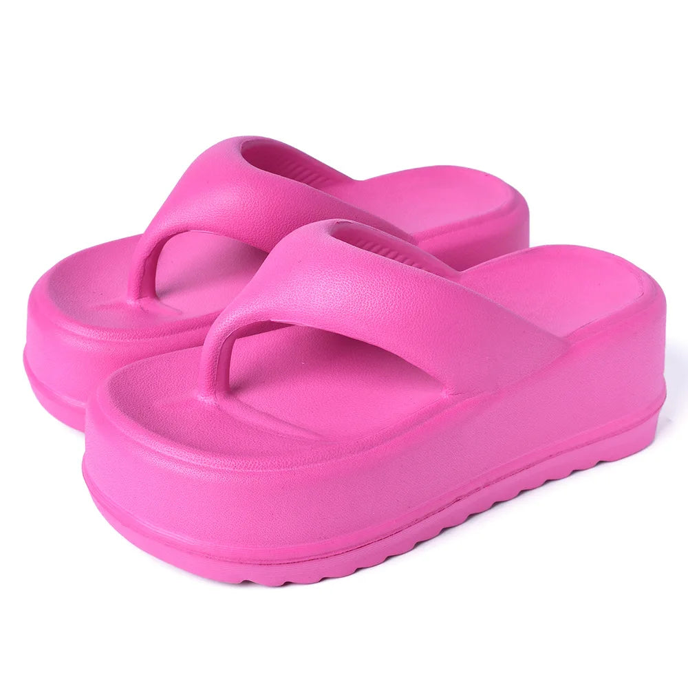 Eyriphy Thick Bottom Slippers Summer Women Sandals Platform Bathroom Slides Female Outdoor Beach Shoes Fashion Comfort Flip Flop