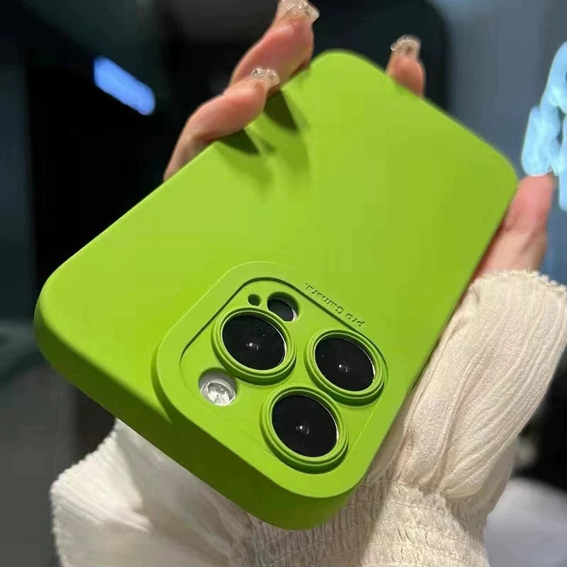 Luxury Liquid Silicone Phone Case For iPhone 11 12 13 14 15 16 Pro Max X Xs Max XR Plus Soft Shockproof Bumper Cases Cover