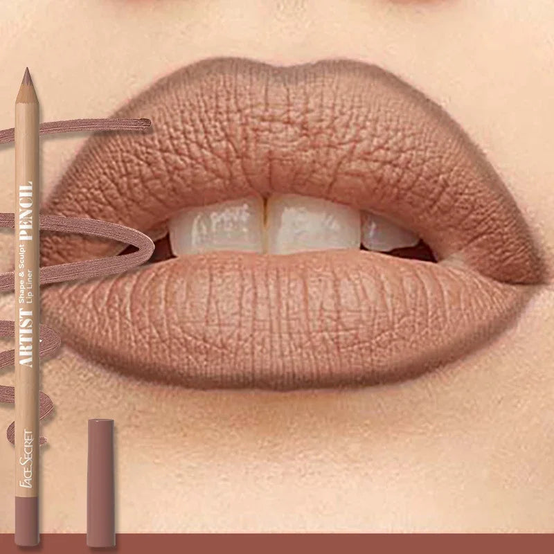 Face Secret 18 ColorLip Liner Pencil Weightless Precise With Super Soft Blendable Texture Matte Soft