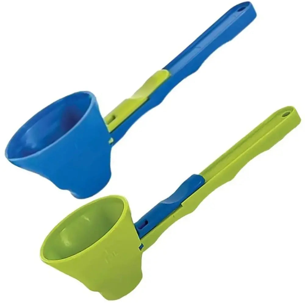 Creative Flling Coffee Scoop Funnel Plastic 2 in 1 Sliding Design Sliding Scoop Funnel Reusable Measuring Spoon Kitchen Gadgets