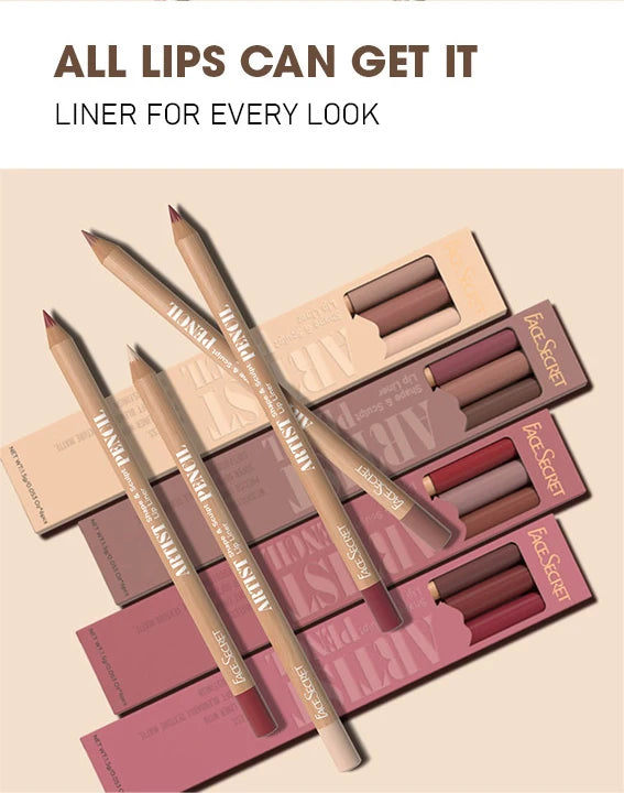 Face Secret 3Pcs Long-Lasting Velvet Lip Liner Matte Lipstick Waterproof Perfect Gift for Christmas Day, Lip Liner Set