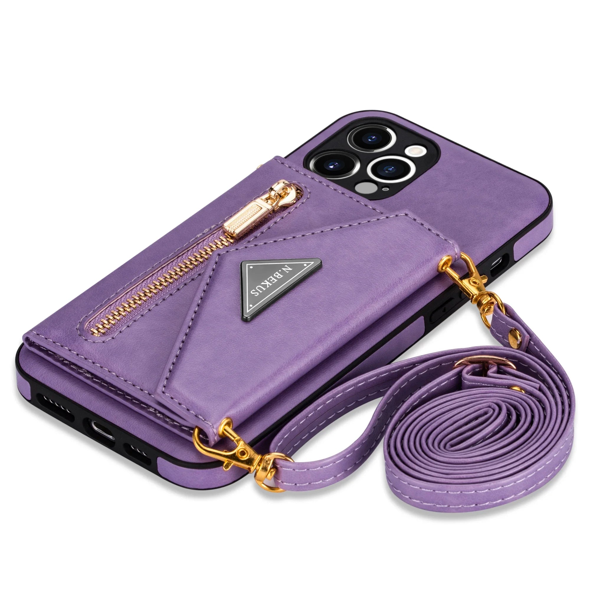 Zipper Wallet for IPhone 15 14 13 16 17 Air Pro Max 12 Mini 11 Plus Case with Card Holder Lanyard Strap Crossbody Leather Cover