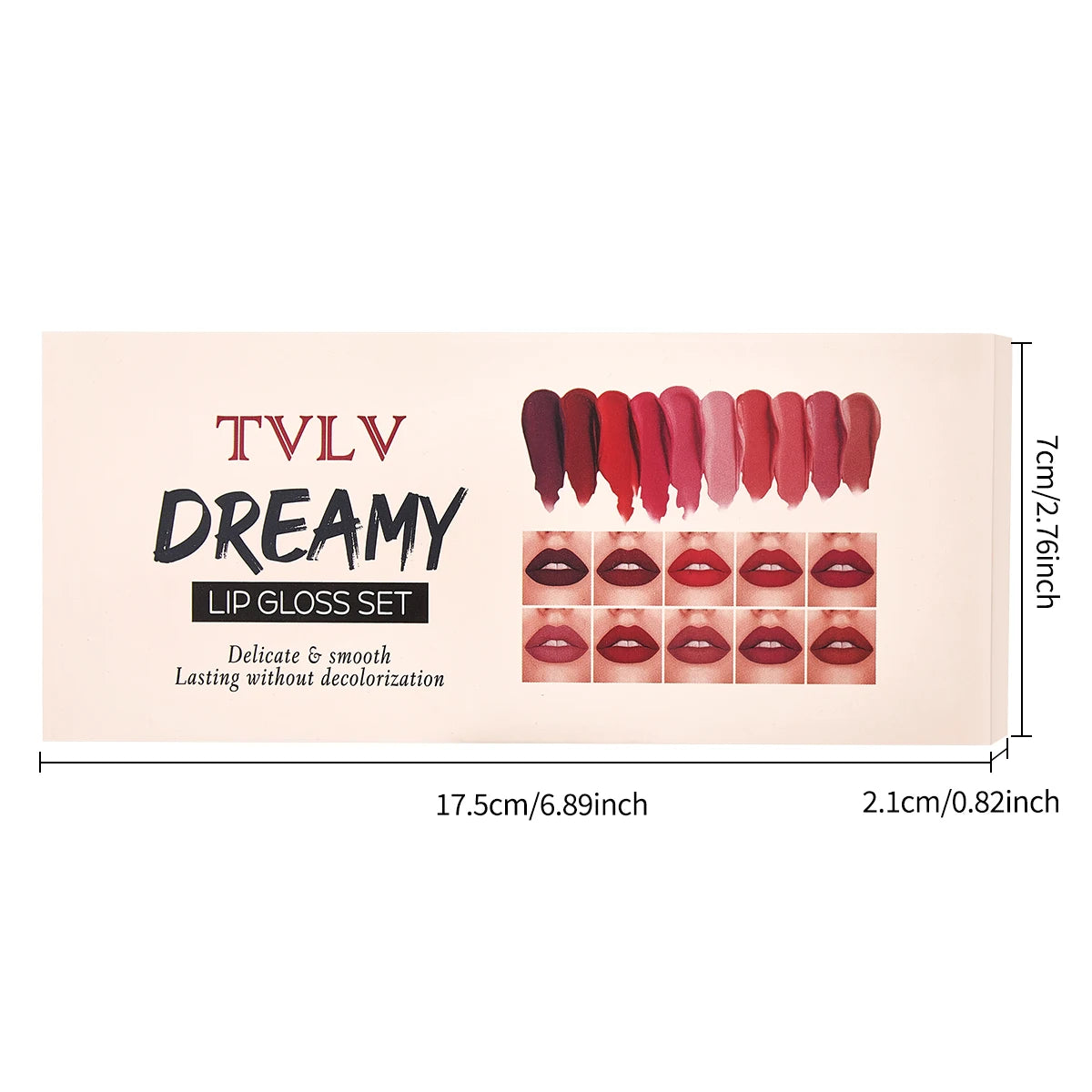 10 Pieces/Set Lip Gloss Velvet Lipstick: Waterproof and Long-Lasting Lip Gloss Women's Moisturizing Set Valentine's Day gift
