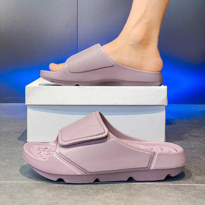 New Summer Men Massage Slippers Sides Indoor Outdoor Sandals Beach Casual Shoes Soft Sole Slides Men Flip-flops Men's Footwear