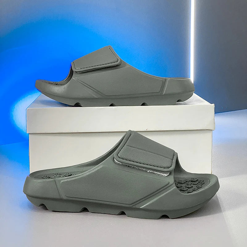 New Summer Men Massage Slippers Sides Indoor Outdoor Sandals Beach Casual Shoes Soft Sole Slides Men Flip-flops Men's Footwear