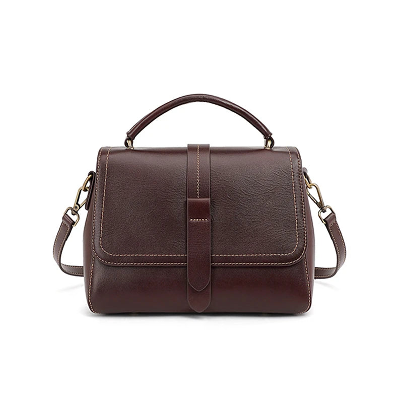 Burminsa Cowhide Genuine Leather Shoulder Bags For Women 2026 Luxury Designer Wide Strap Crossbody Satchel Work Ladies Handbags