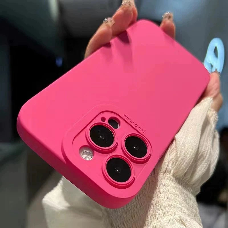 Luxury Liquid Silicone Phone Case For iPhone 11 12 13 14 15 16 Pro Max X Xs Max XR Plus Soft Shockproof Bumper Cases Cover