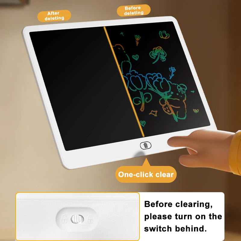 11/13/16 Inch LCD Drawing tablet Writing Board Kids Doodle Painting Handwriting Pads Toys for 3 4 5 6 7 8 Years Girls Boys Gifts
