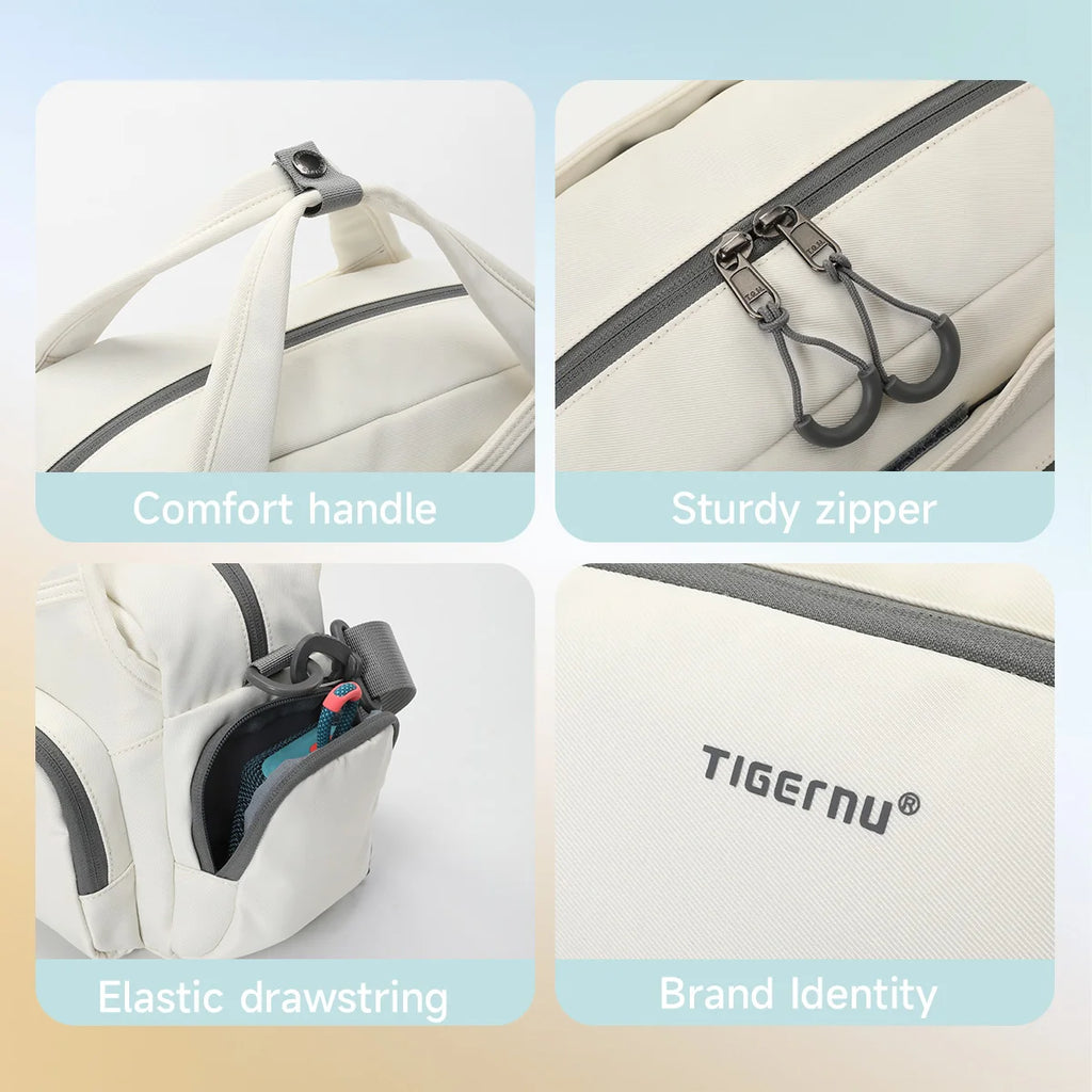 Tigernu Women Casual Sports Handbag Female Ourdoor Shoulder Bag Daily Commute Splashproof Large Capacity For 11 inch Tablet