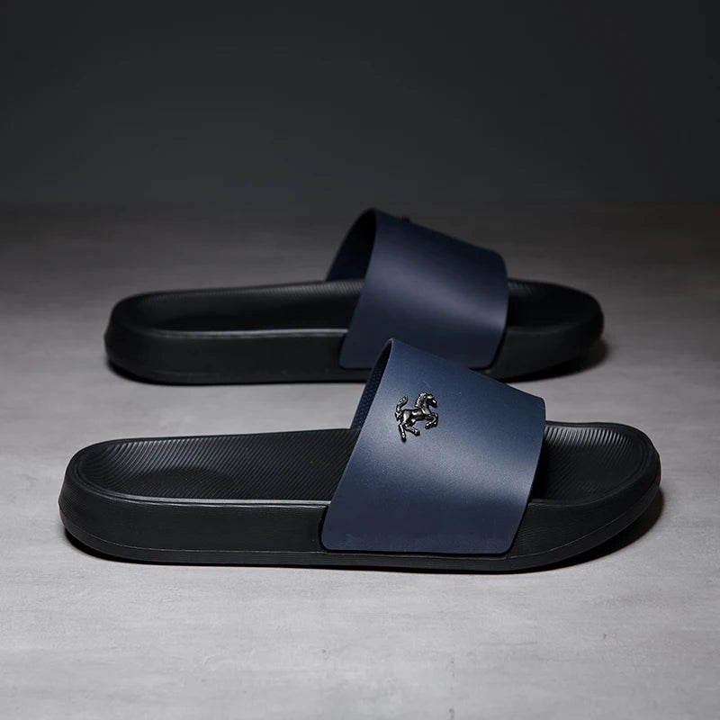 Men's Slide Sandals Soft Comfortable Non-Slip Slippers Indoor Outdoor Bathroom Beach Shoes Quick-Dry EVA Platform Lightweight