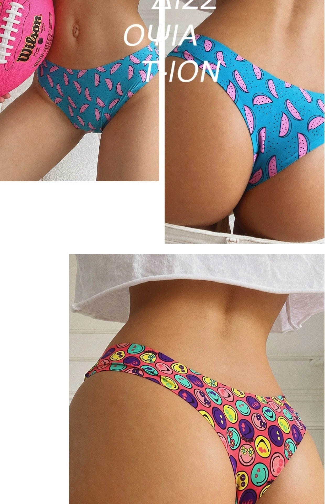 SP&CITY Graffiti Printed Ice Silk Sexy Thong Low Waist Sports Sexy Women's Underwear Fitness Traceless Panties Seamless Briefs