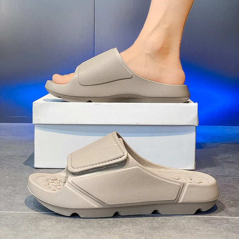 New Summer Men Massage Slippers Sides Indoor Outdoor Sandals Beach Casual Shoes Soft Sole Slides Men Flip-flops Men's Footwear