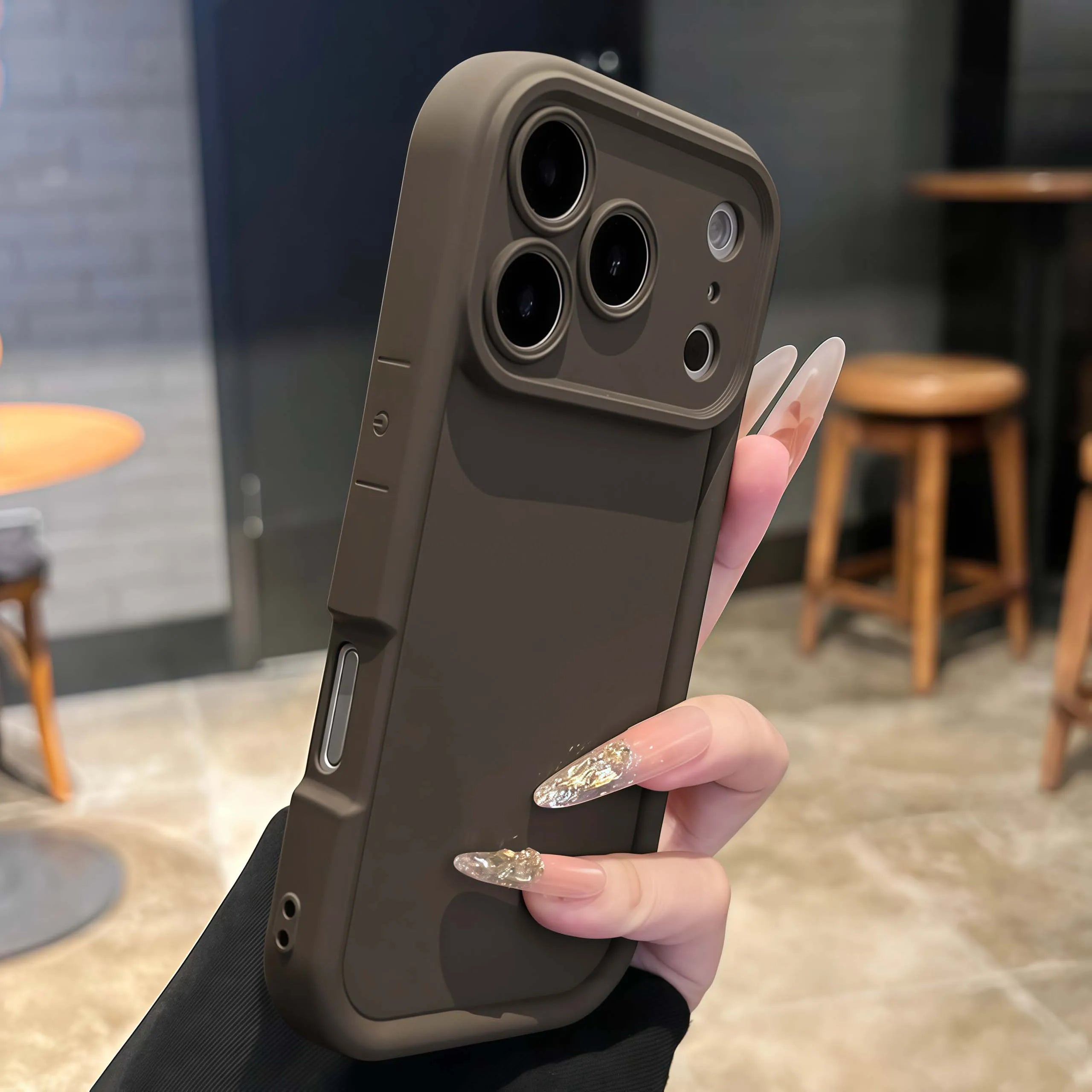thickened shockproof case For iPhone 17 16 15 14 13 12 11 Pro Max pure colour Cover For iPhone 17 Air 14 15 16 Plus accessories