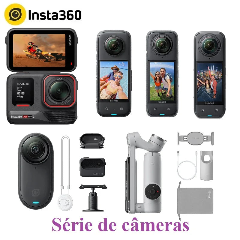 Insta360 X5\X4\X3\Ace Pro 2\GO 3S\Flow Pro\Flow 2 Pro Sport Camera Insta 360 X 5\ X 4\X 3 Action Camera