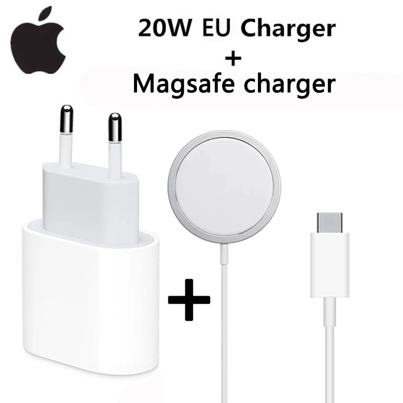 Original 20W USB-C Power Adapter For iphone 17 16 15 14 mini Pro Max Type C fast charger for Apple Cable for iPhone X 12 13 Plus