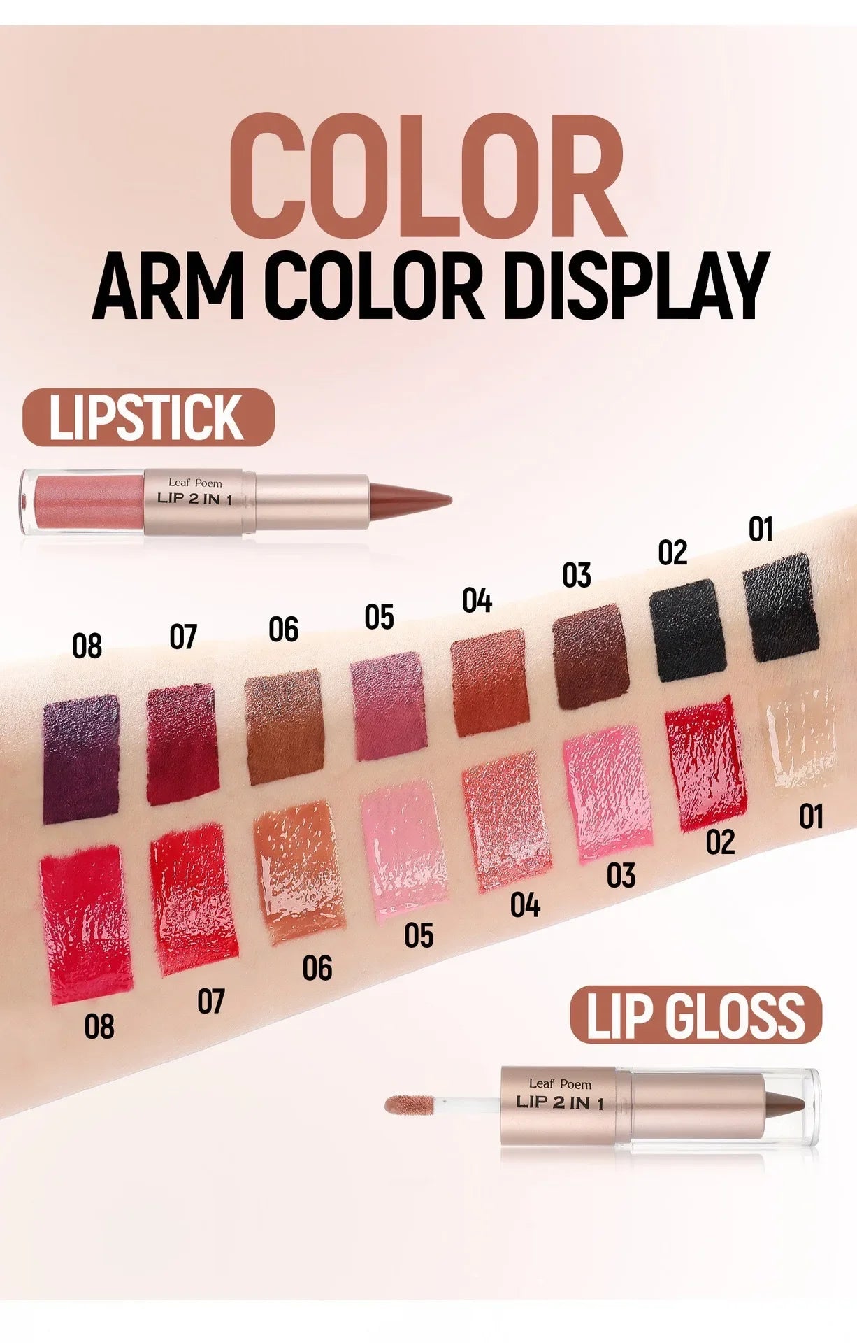 Tapered Lip Liner Lipstick Pen Matte Black Brown Velvet Lipstick Outline Contour Lipliner Water Mirror Moisturizing Lipgloss