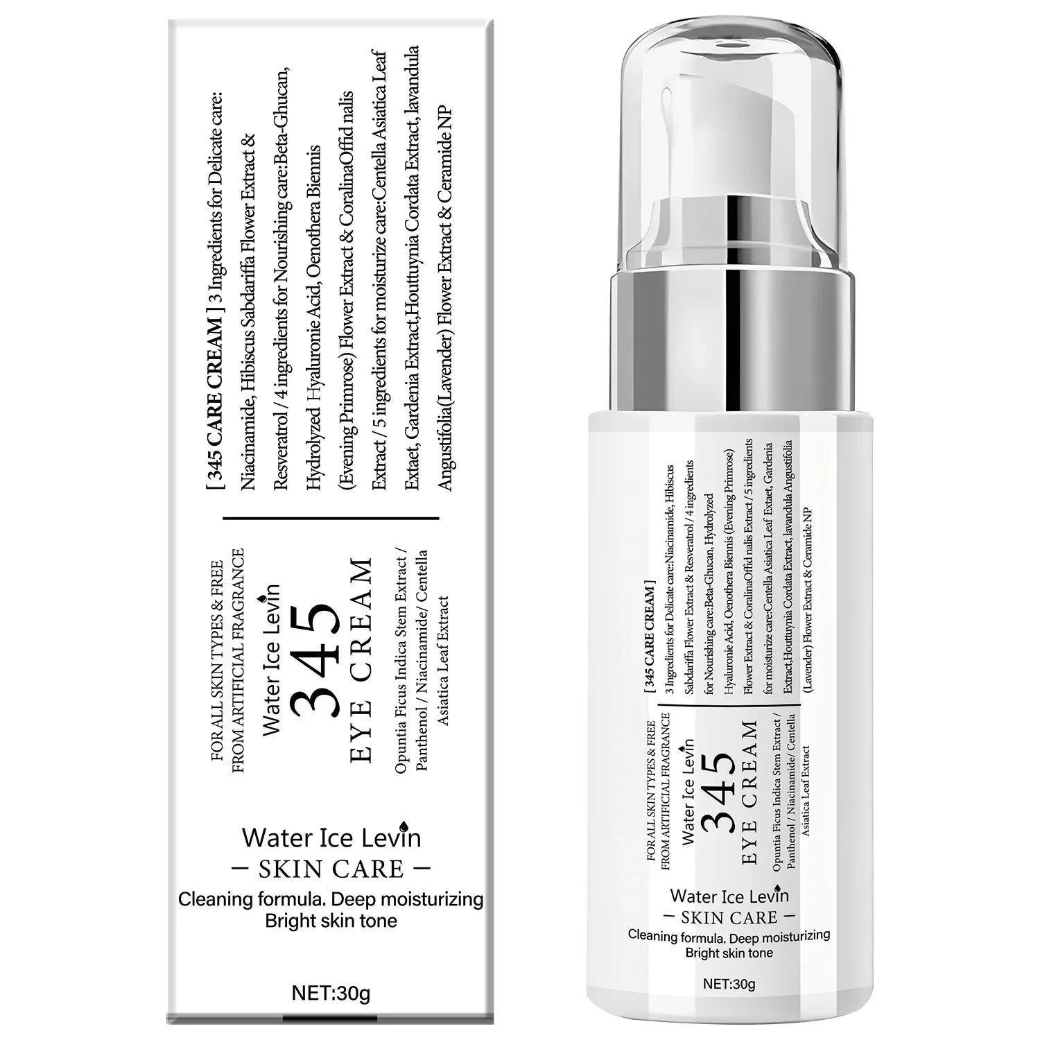 345 Series Skincare Combo PDRN Centella Face Cream & Eye Cream  Deep Moisture Brightening Soothing Repair Hydration Recovery Kit